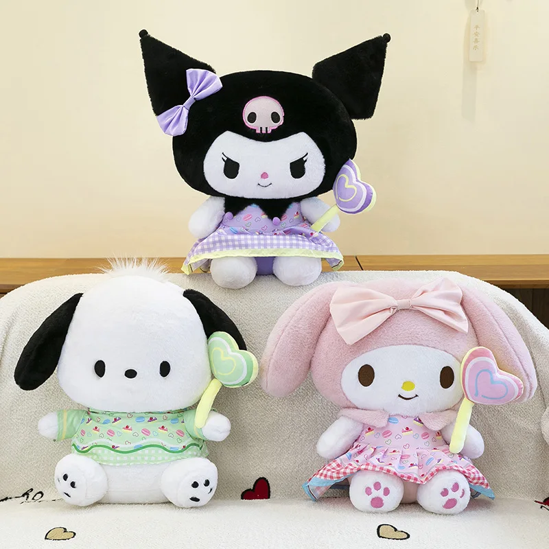 40cm Plushies Dolls Cartoon Kuromi Stuffed Plush Doll My Melody Plush Toys Pillow Room Decoration Children Birthday Gifts