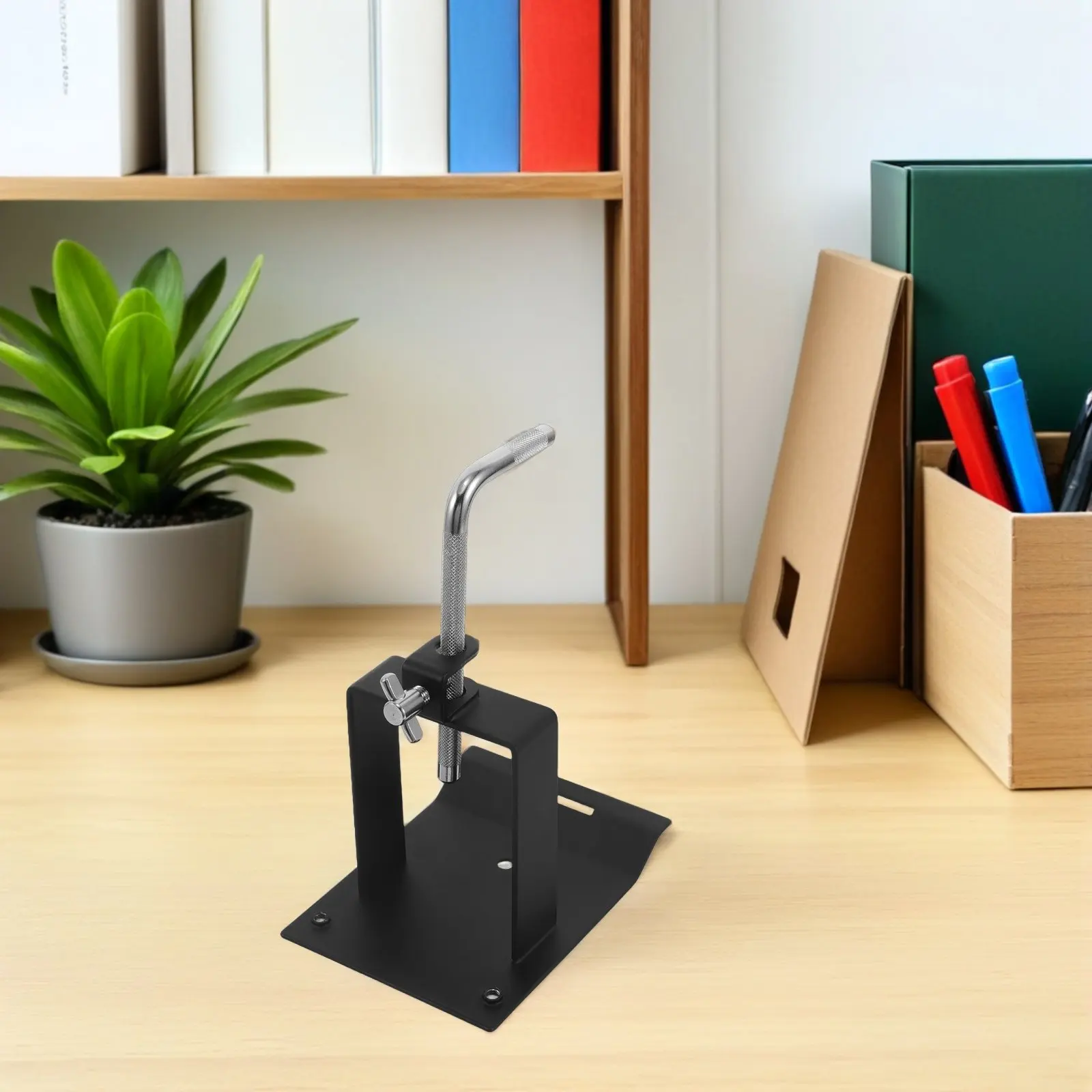 1 Juego de Soporte de Montaje para Campana de Tambor, Brazo Curvo de Acero de Alta Resistencia, Ajustable, para Bloque de Jam, Pandereta, Set de Percusión