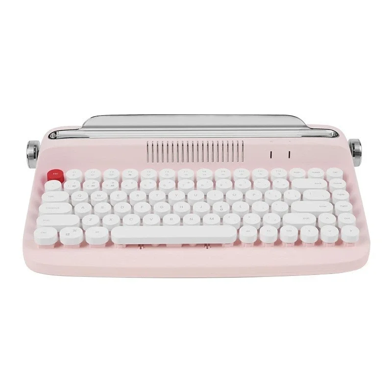 Bluetooth Wireless Keyboard B303 Office Typewriter Tablet with Stylish Retro Round Keycaps