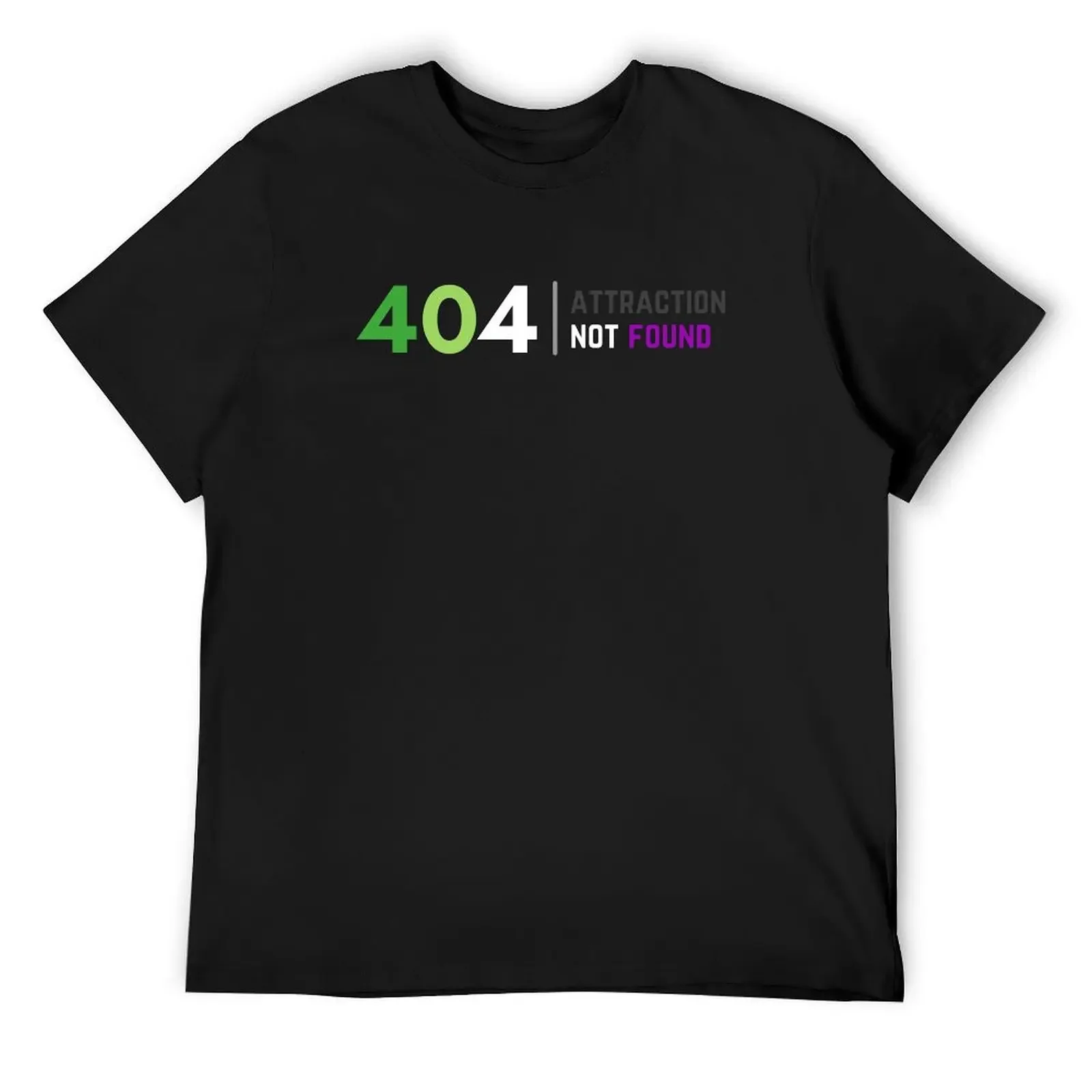 

404 Aro Ace Attraction Not Found. Aroace Pride T-Shirt baggy shirts anime figures shirts graphic tee men