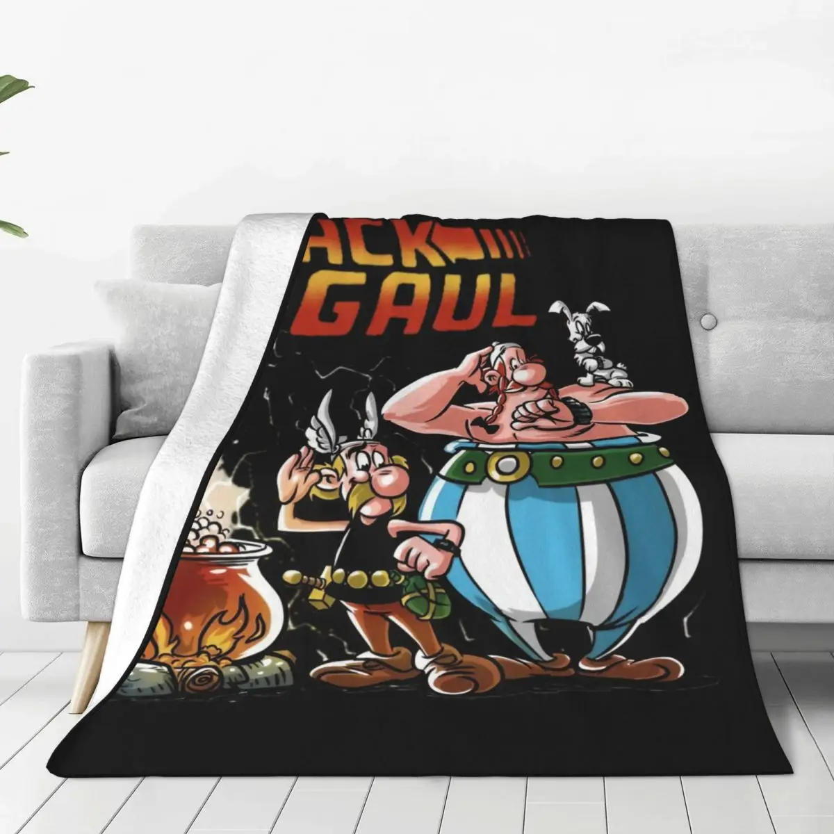 Cozy Back To The Gaul Blanket Stuff Sofa Decorative Asterix-and-Obelix Throws And Blankets Lightweight Fleece for Travel