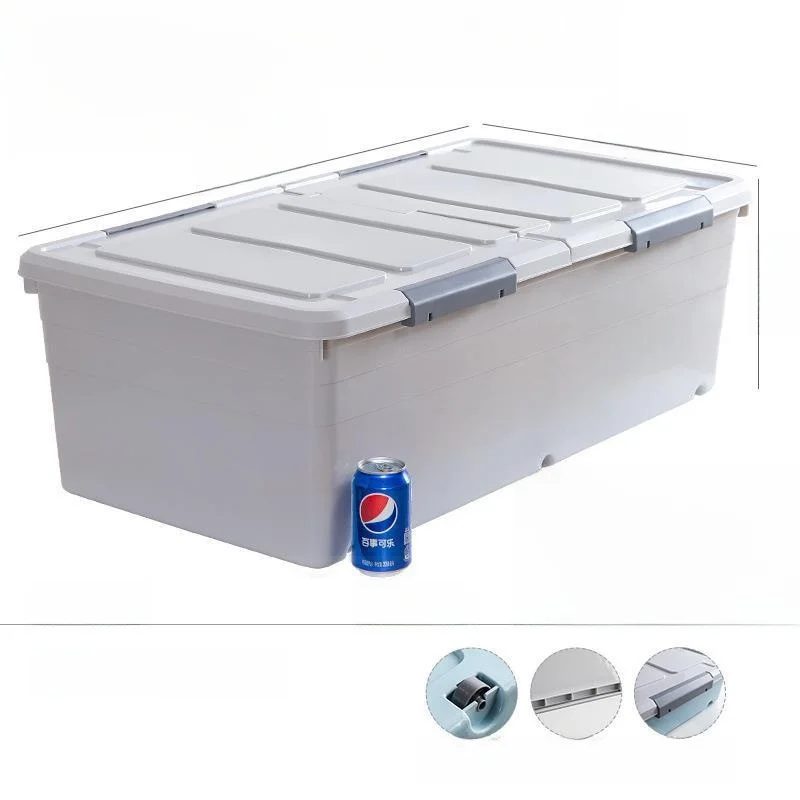Underbed Storage Box Flat Drawer Style Home Organization Container Large Size Bed Base Storage Box Medical Kit Plastic Material image 3