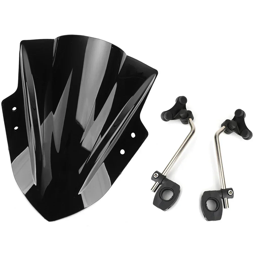 Parabrisas negro ajustable para motocicleta, accesorio para CFMOTO CF Moto 650 NK 2023 650NK, soporte de 7/8 "y 22mm