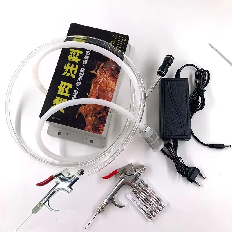 100-240V Elektrische Salz Injektion Pumpe Fleisch Beizen Injektor Ausgehärtetes Fleisch Marinade Gewürz Injektion Werkzeug Spritze Fleisch Prozessor