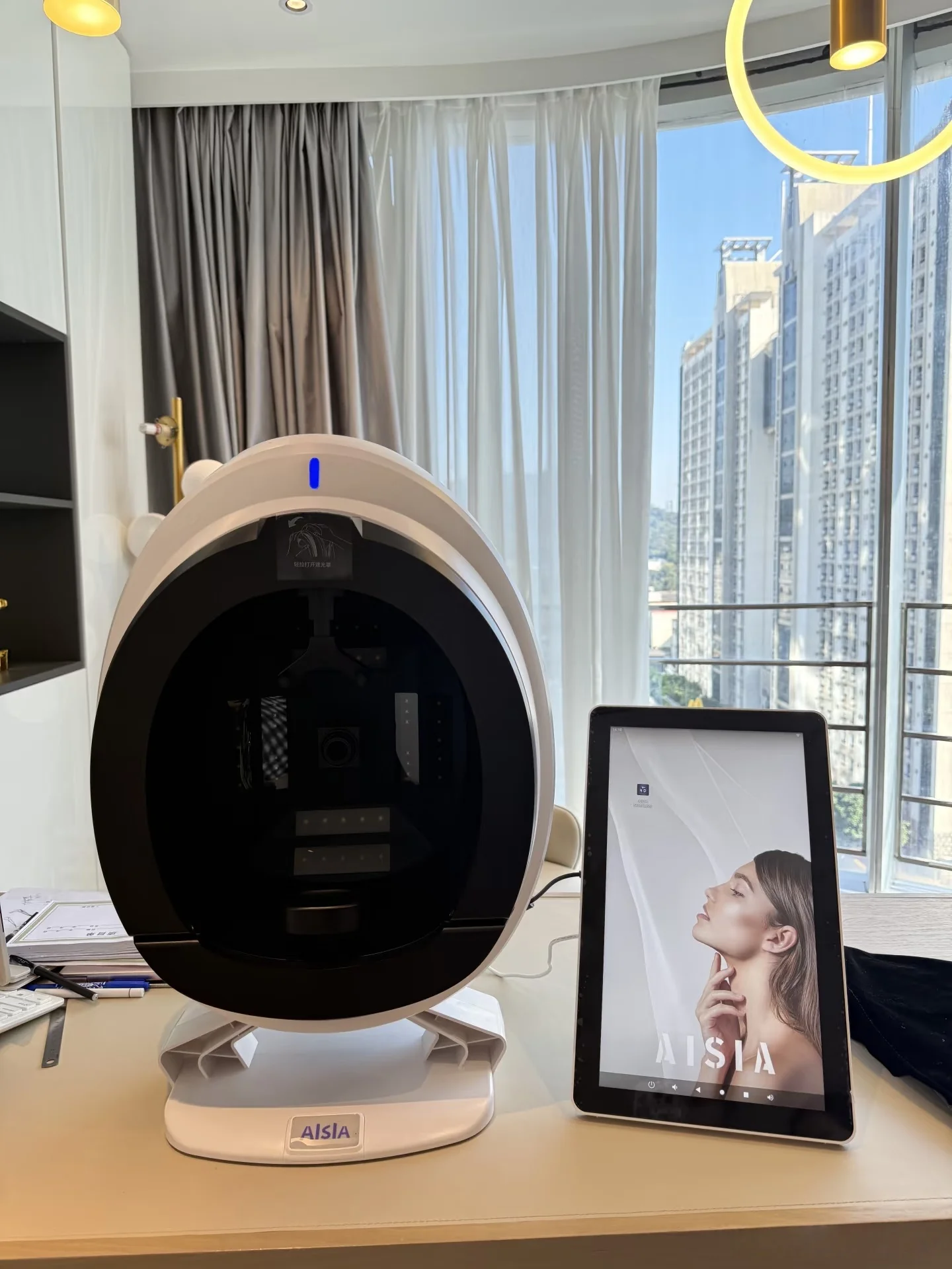 AISIA Q1 3D AI 피부 분석기 피부 문제 진단 8 스펙트럼 전문 분석 뷰티 살롱 장비