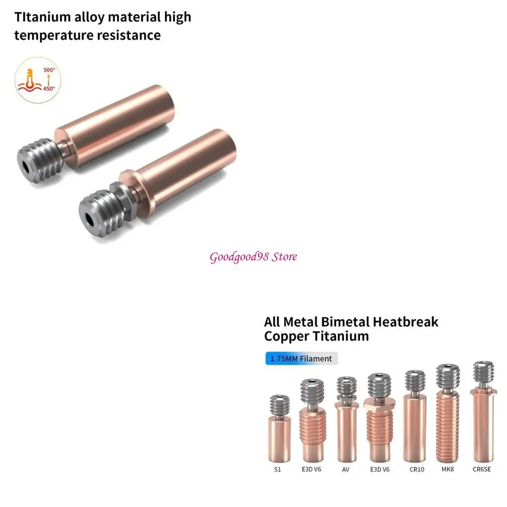 

All metal Heatbreak Smooth Throat Heat Break Bimetal Heatbreak for Ender3