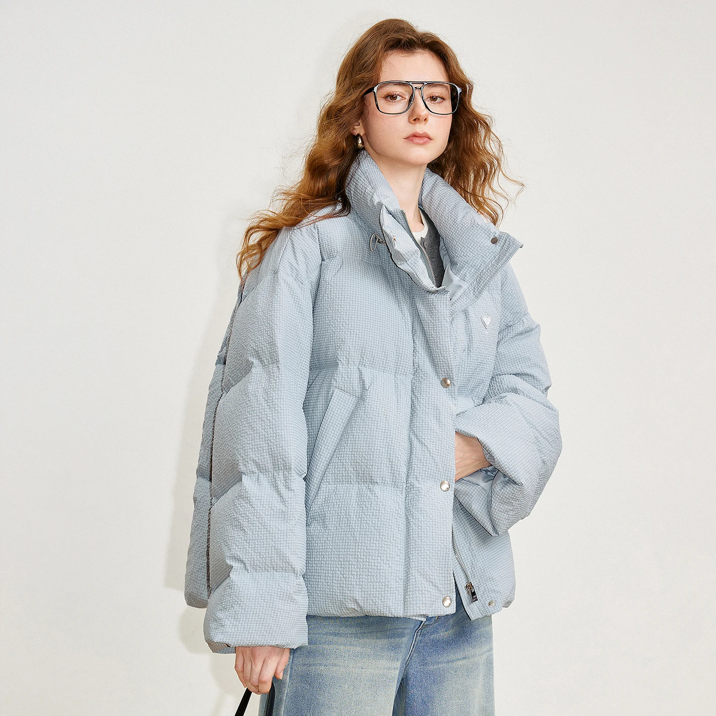 TOYOUTH المرأة أسفل سترة 2025 شتاء جديد 90% الأبيض بطة أسفل فقاعة شبكة فضفاضة سترة منفوخة ملابس خارجية دافئة #3