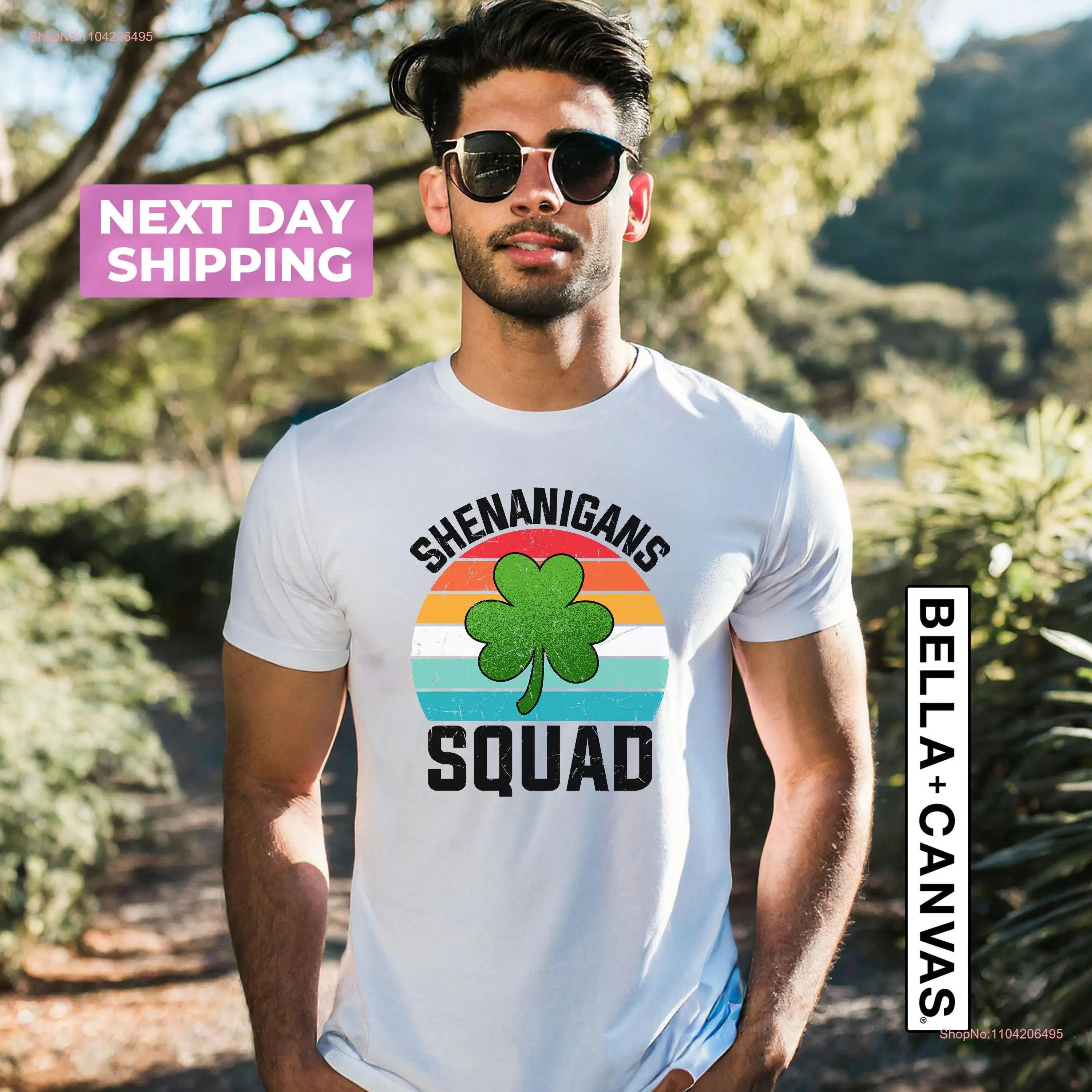 Shenanigans Squad St Patricks Day T Shirt Matching Drinking Team Funny Irish Shamrock s long or short sleeves