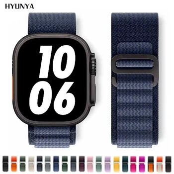 Alp Kayış Apple Watch Band Serisi 10 9 8 7 SE Ultra 2 41mm 42mm 45mm 46mm 49mm 40mm 44mm IWatch Correa Kordonlu Saat Bilezik