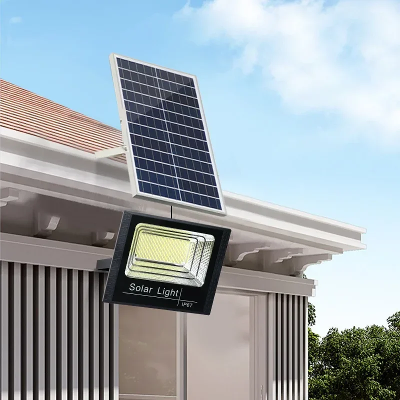 Imagem -02 - Impermeável Controle Remoto Solar Powered Spotlight Luzes de Inundação Solares ao ar Livre Ip67 Villa Street Lighting Ângulo Ajustável 50400w