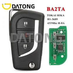 CHANKey FCC BA2TA Flip Remote Car Key For Toyota Vios Hilux RAV4 Yaris 2015+ 433MHz 8A Chip 89070-0KB40 TOKAI RIKA H1-3689 Fob