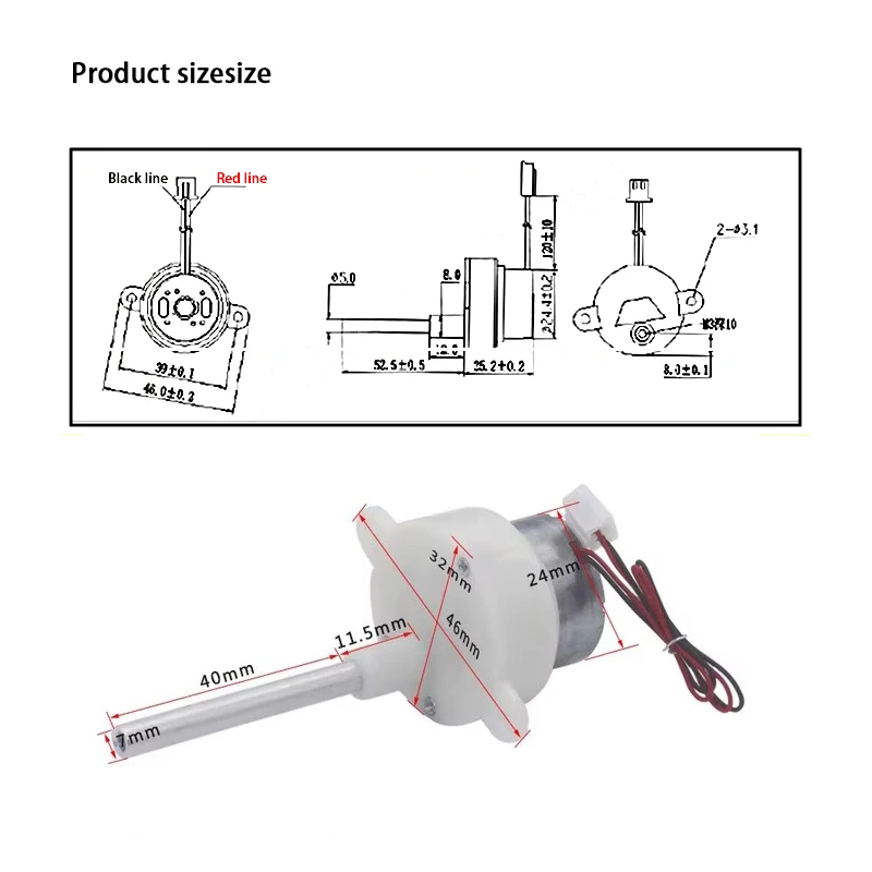 Long Shaft Mini JS30-300 Gear Motor DC 6V4RPM Slow Speed Reducer Gearbox Reverse Small Electric Toy Stage CW CCW