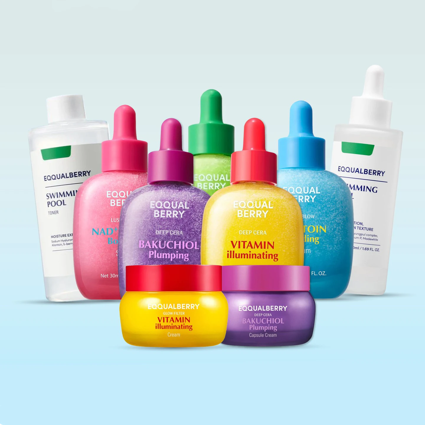 EQQUALBERRY BAKUCHIOL Plumping Serum 5000 PPM Retinol NAD Alternative Vitamin C Serum Whitening Smoothing Facial Skin Care