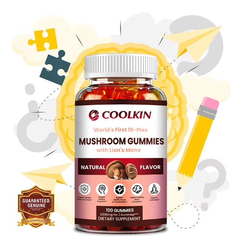 

Mushroom Gummy Complex - Immune System and Mood Support with Maitake, Shiitake, Lion's Mane MushroomsCapsule