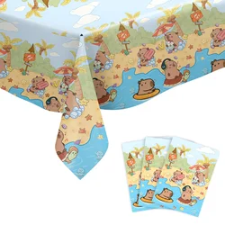 Tablecloth Capybara Birthday Party Cartoon Celebration Disposable Decoration Tablecloth Baby Shower Kids Favor Party Supplie Set