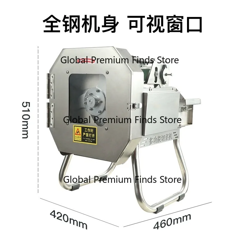 Commercial Fully Automatic Vegetable Cutter Multi-Function Canteen Onion Chive Chopper Cabbage Chili Segment Slicer for Kitchen