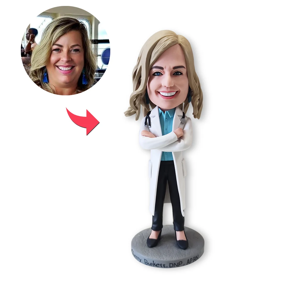 

Bobble Head Doctor Nurse Personalized Customization for (Birthday, Wedding Gift, Memorial, Mother's Day,Valentine's,Christmas)