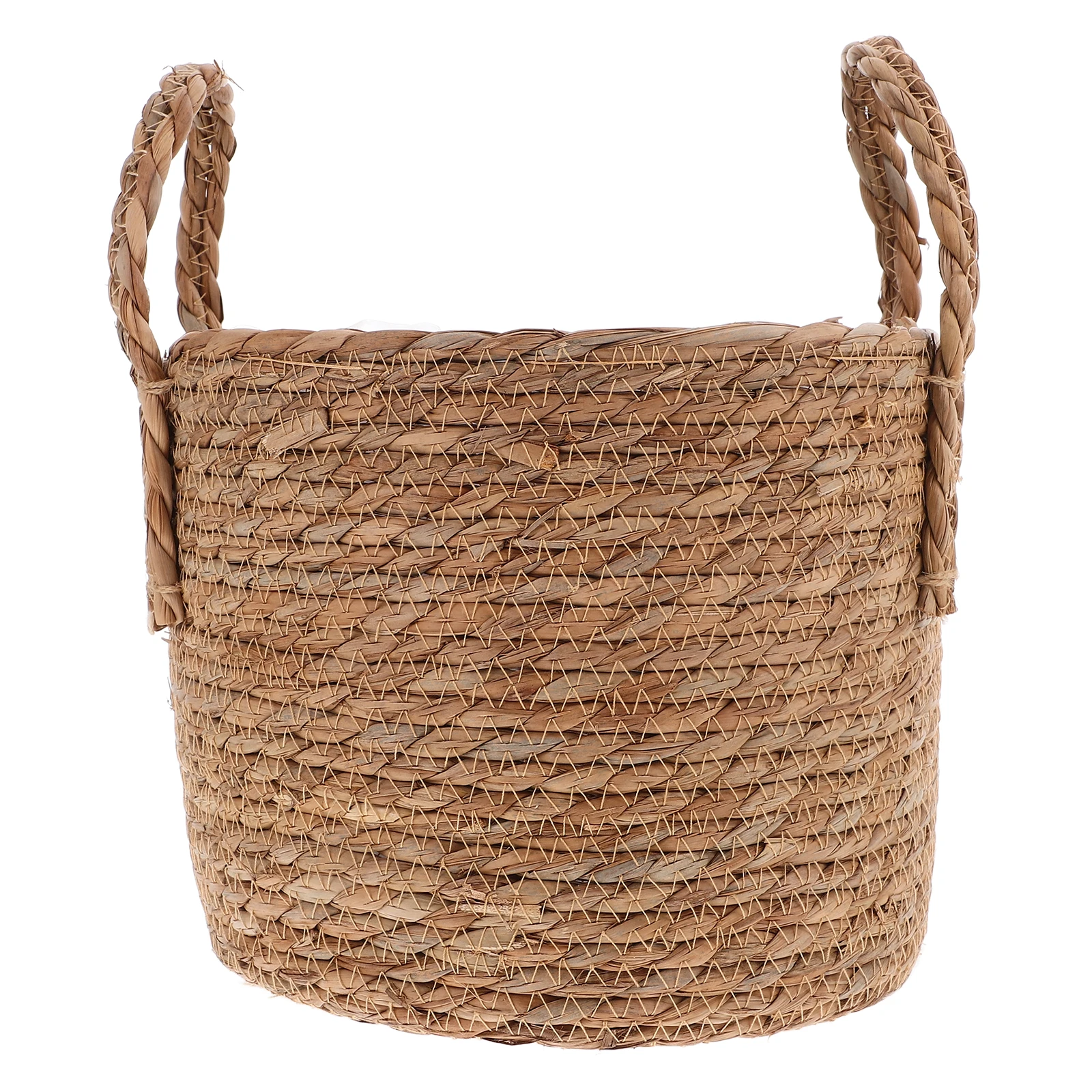 

Retro Straw Flowerpot 25Cm Natural Seaweed Storage Basket Home Decor Flower Vase Multipurpose Planter For Faux Flowers Leakproof