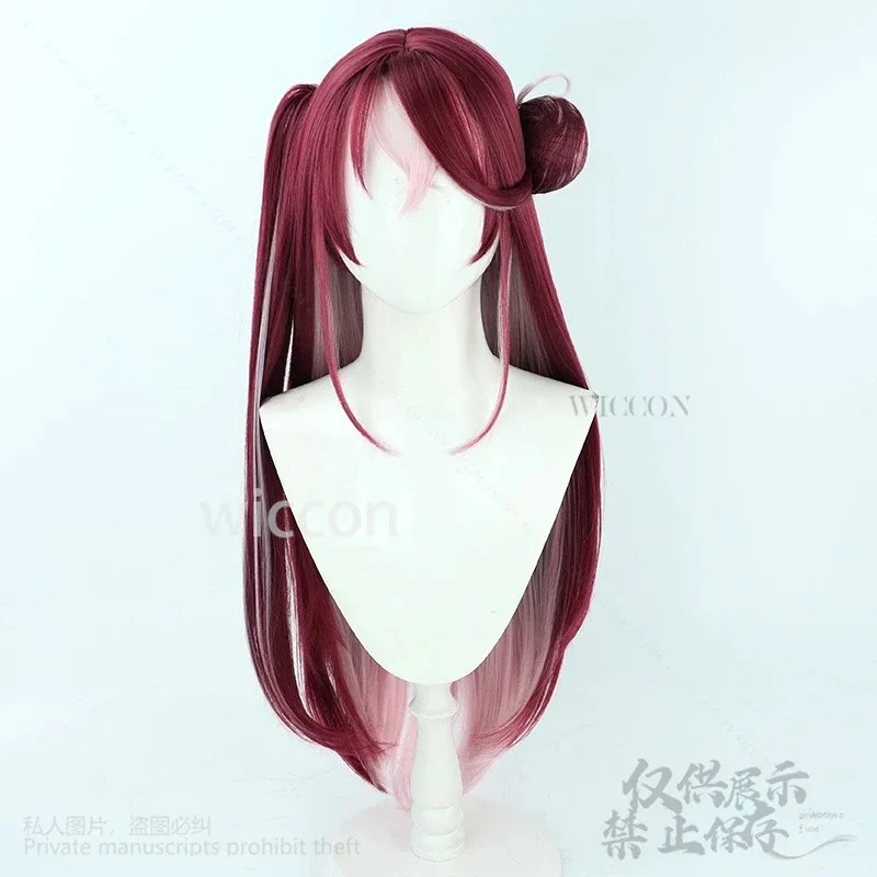 أنيمي Youtuber Hololive Houshou البحرية VTuber الأحمر تأثيري الباروكات تسعة VER مقاومة للحرارة الشعر الاصطناعية للفتيات امرأة مخصصة #3