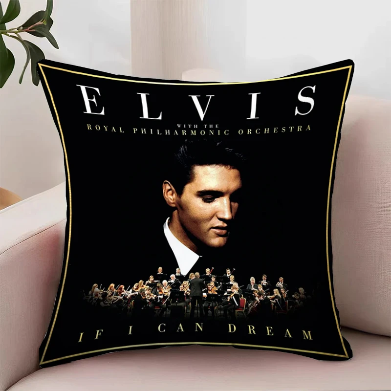 

Decorative Pillow Cover 45x45 Cushions Covers E-Elvis Presley Cushion Cover 45*45 Aesthetic Room Decoration Home Decor Cases