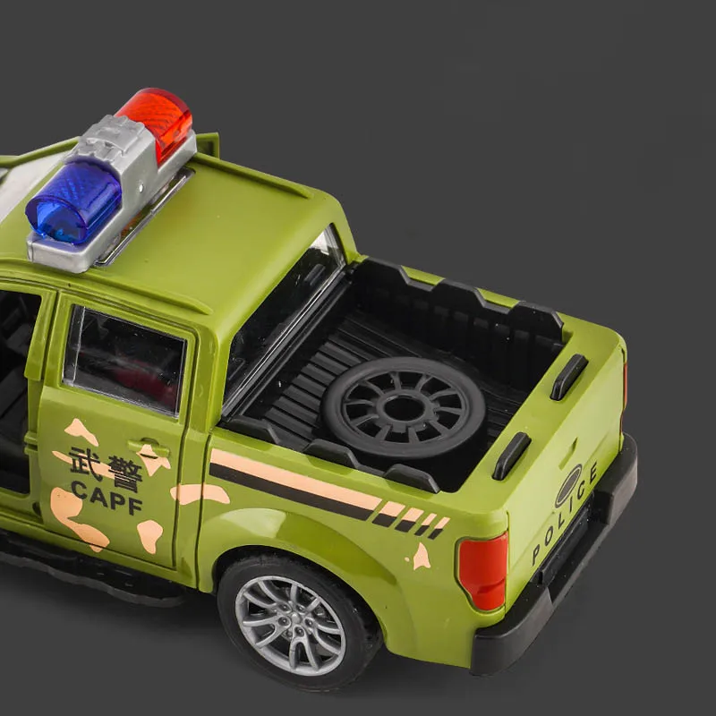 Camión de policía simulado, Mini vehículo de juguete extraíble, modelo educativo para niños, camión de policía, coche de inercia para regalo
