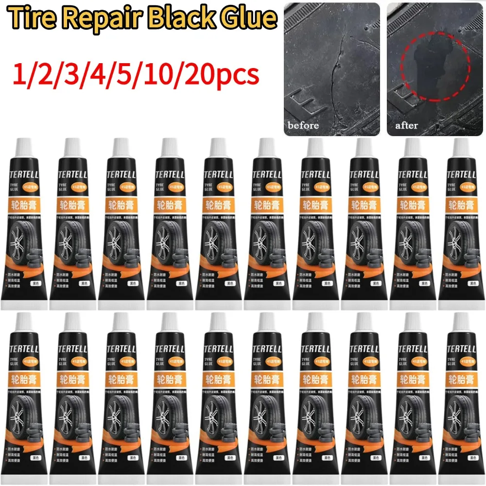 

High Viscosity Shoe Glue Tire Adhesive for Cracked Soles Damaged Shoes Wear-Resistant Rubber Filler Car Tyre Repair Black Glue