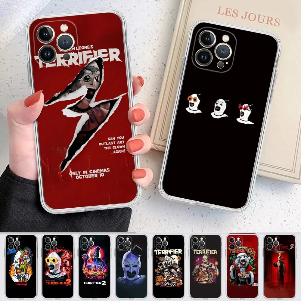 Horror Movie T-Terrifier Phone Case For IPhone 16 15 8 7 6 6S Plus X SE XR XS 14 11 12 13 Mini Pro Max Mobile Case