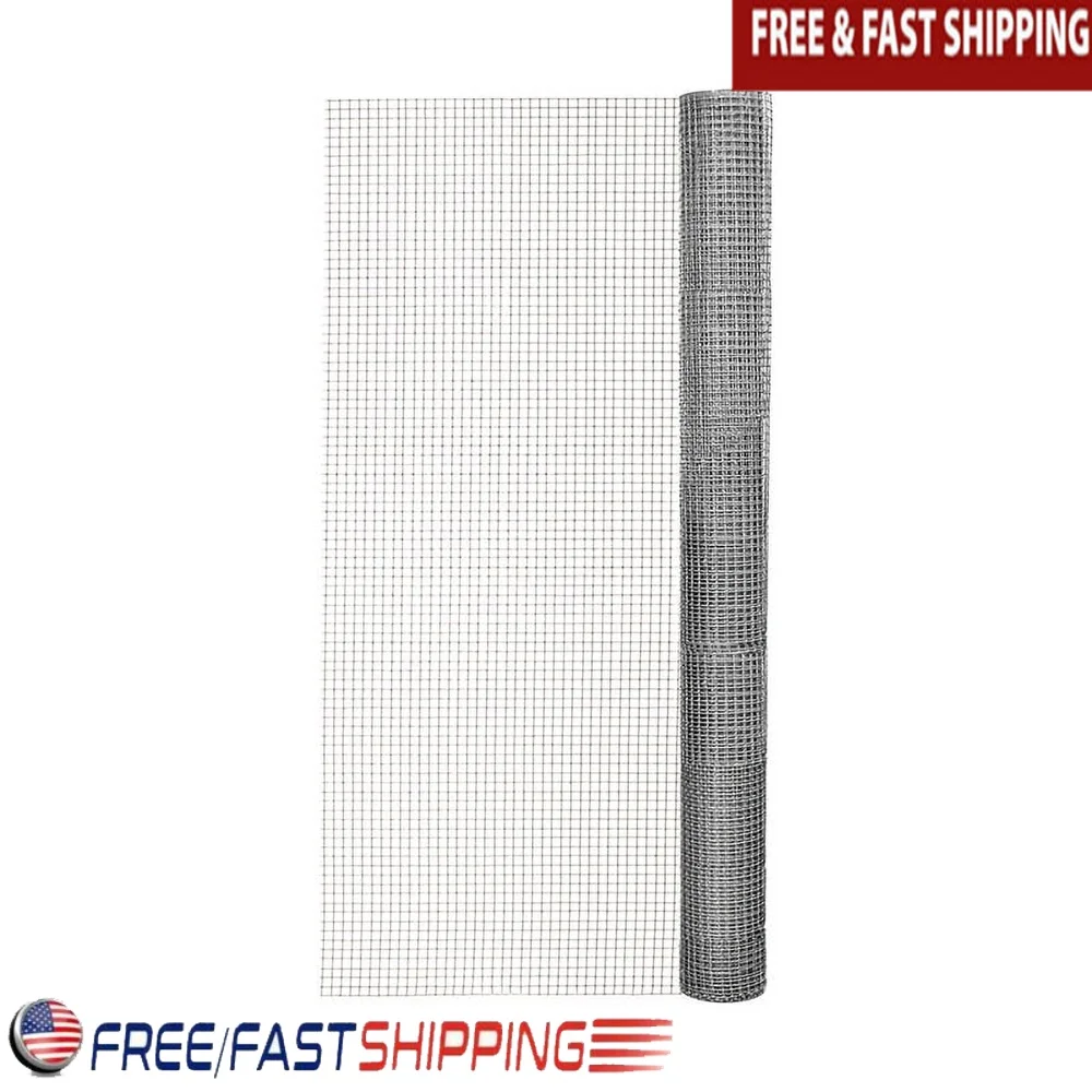

Galvanized Steel Hardware Cloth Netting 24in H x 10ft L 1/4in Openings Versatile Animal Containment Temporary Fencing Craft