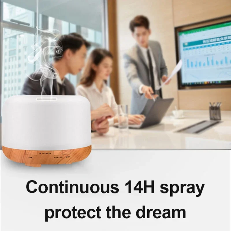 300/500ml Portable Humidifier Electric Oil Aroma Diffuser Air Ultrasonic Cool Mist Maker Fogger LED Mini Diffuser for Home Car