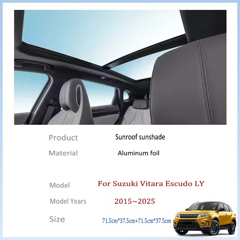 For Suzuki Vitara Escudo LY 2015~2025 MK4 Auto Sunroof Sunshade Car Sun Shades CoverProtector Anti-UV Heat Isolate Accessories