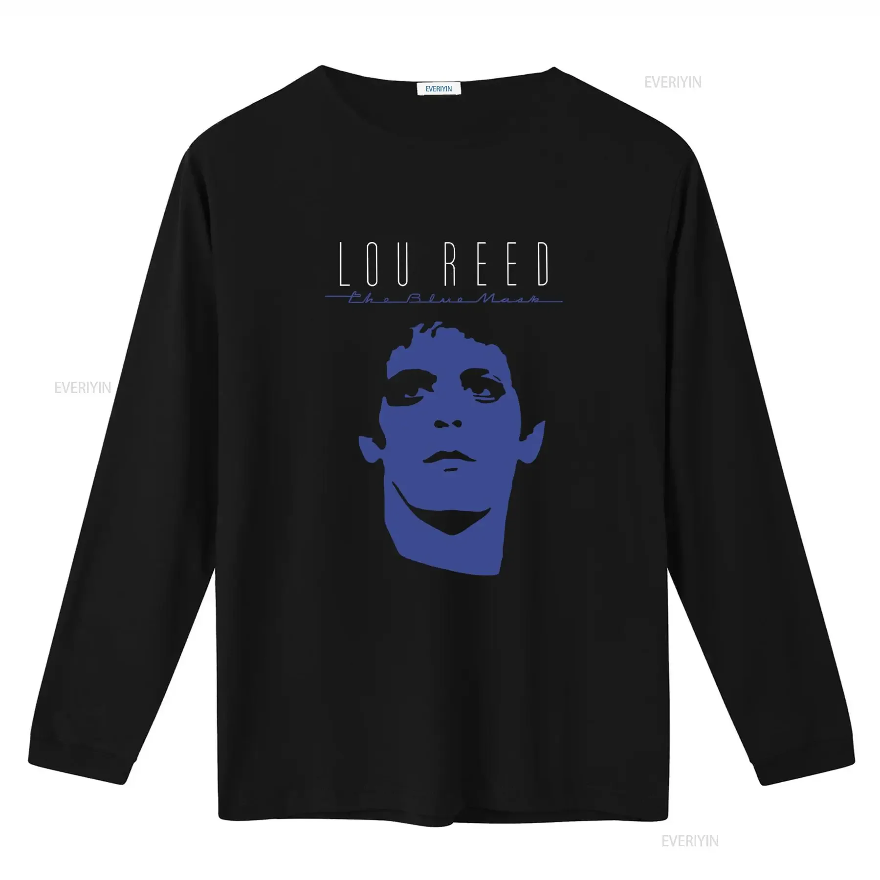 Cotton T Shirt Lou Reed The Blue Mask Album Design Print Rock Music Fan vintage Washed Stretched Breathable homme fashion