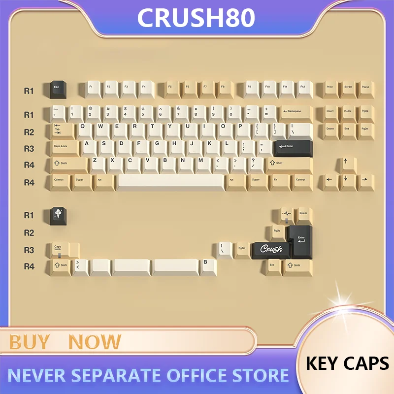 

Колпачки для механической клавиатуры Wob Rain 75, колпачки для механической клавиатуры