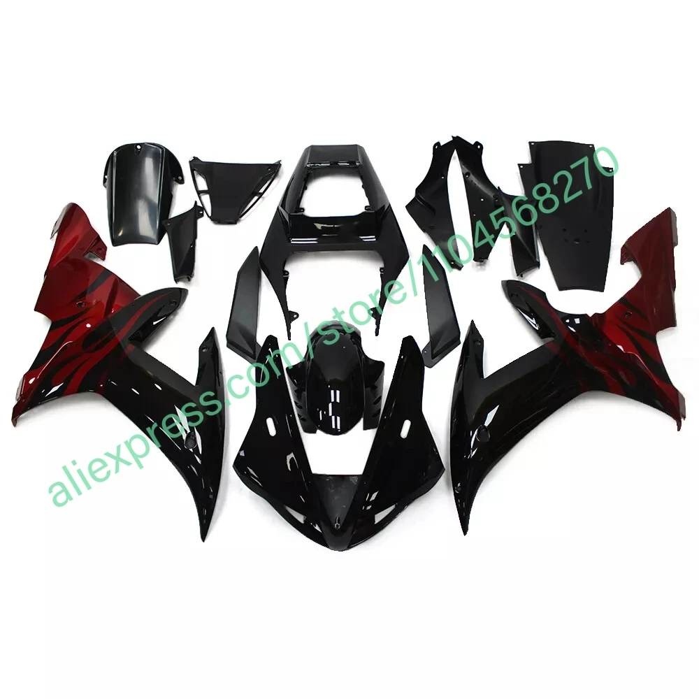 For YAMAHA YZF-R1 2002 2003 Red Flame Fairing Kit YZF R1 02 03 Accessories OEM Style Motorcycle Fairings