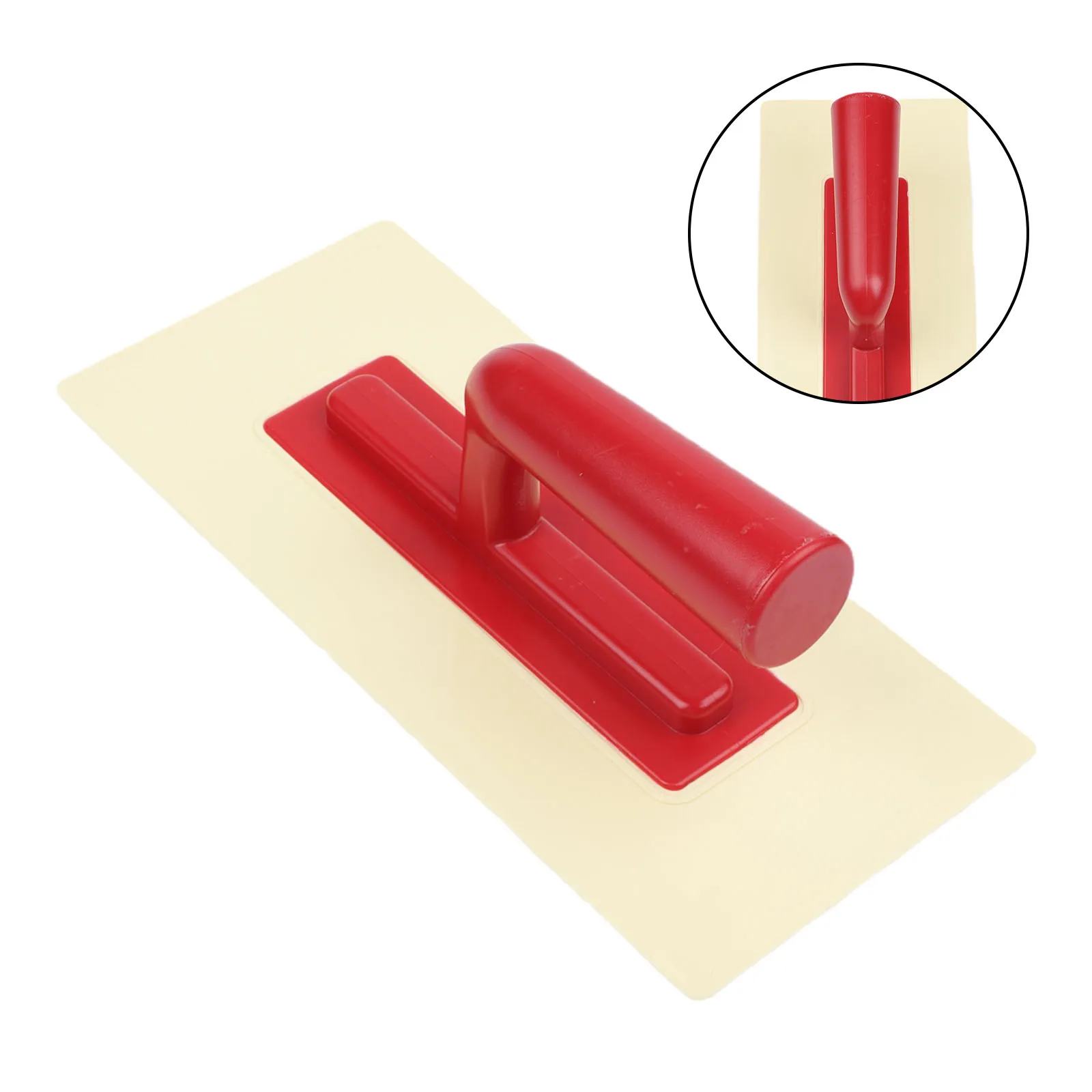 

1Pcs Plastic Trowel Red Handle ABS Flat Board Cement Trowel Washboard Gray Trowel For Home Renovation Projects Masons Tools