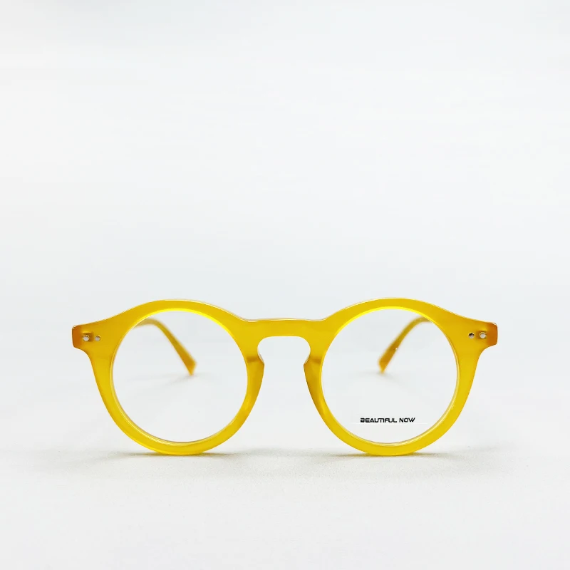 BEAUTIFUL NOW 아세테이트 여성 안경테 근시 안경 편안한 풀 프레임 라운드 광학 안경 처방 렌즈