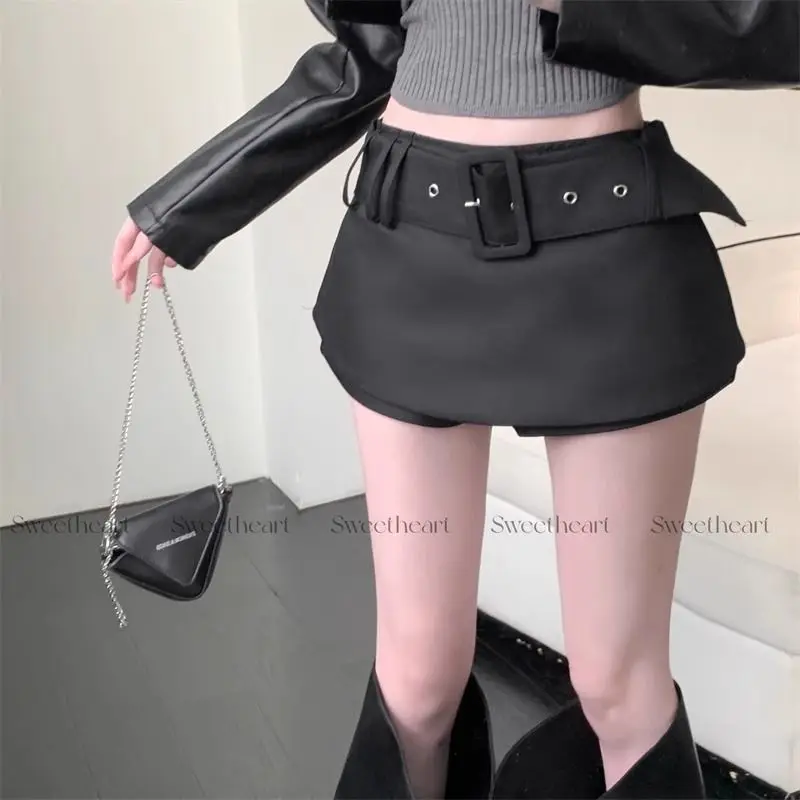 Spicy girl retro hip hugging short skirt, women's high waist slimming new autumn  spring design, suit skirt, half body skirt