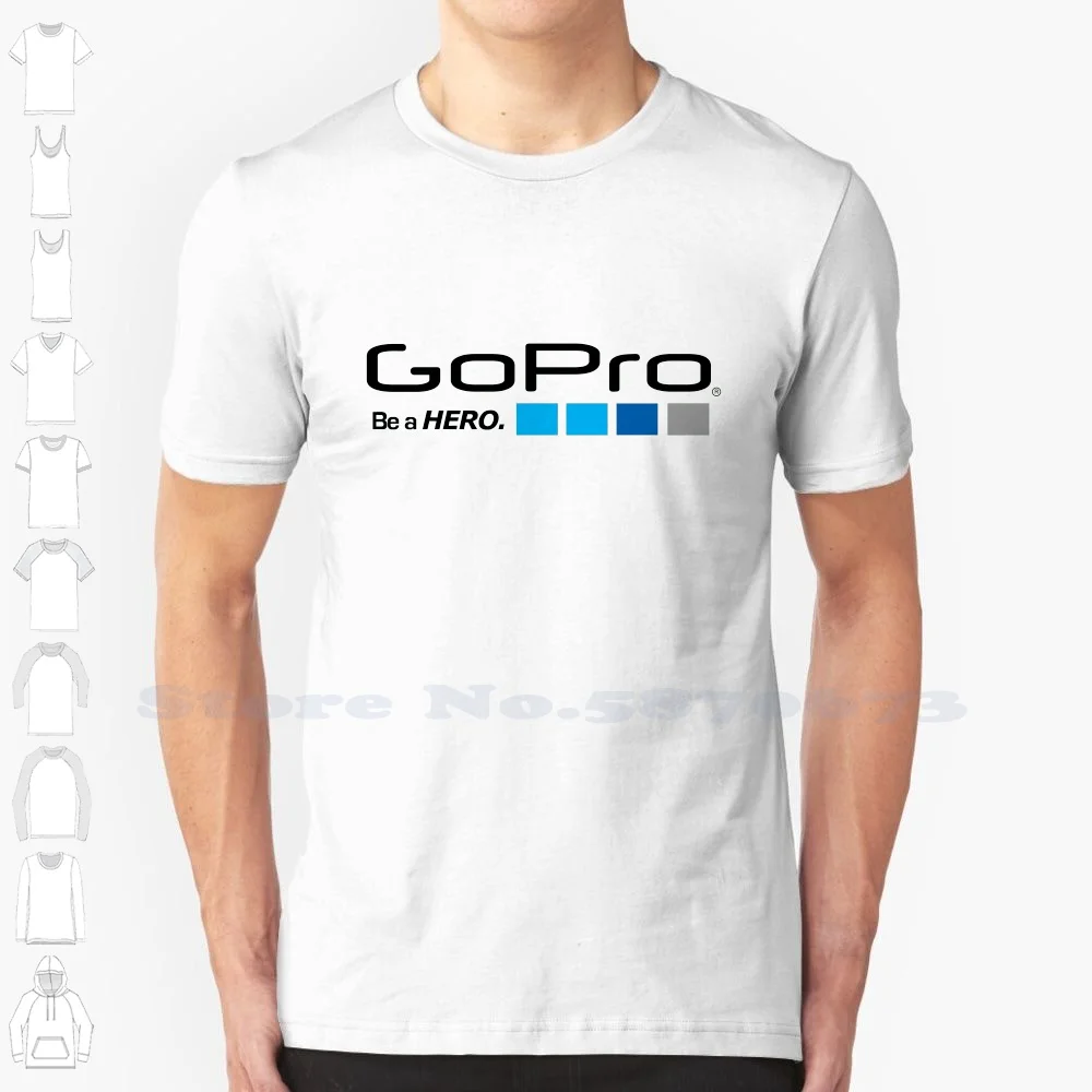 GoPro Logo High-quality T Shirts Fashion T-shirt New 100% Cotton Tee