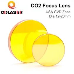Lente di messa a fuoco ZnSe USA Lente CVD Dia.12/15/18/20 FL25.4/38.1/50.8/63.5/76.2/101.6/127/160mm per macchina da taglio per incisione laser CO2
