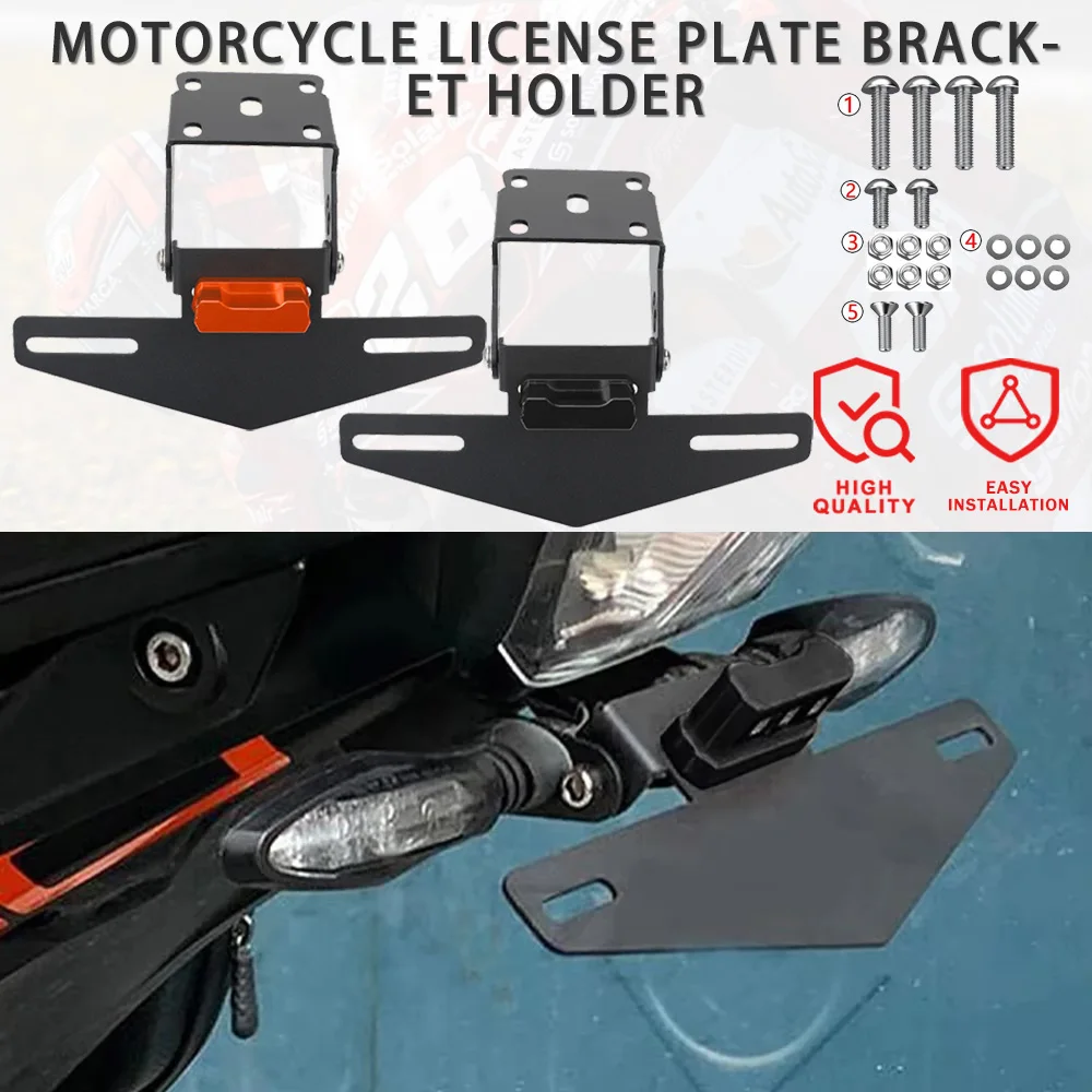 

For DUEK 125 250 390 RC390 2021 New Duke390 LED Light Tail Tidy License Plate Holder Motorcycle Accessories Rear License Plate