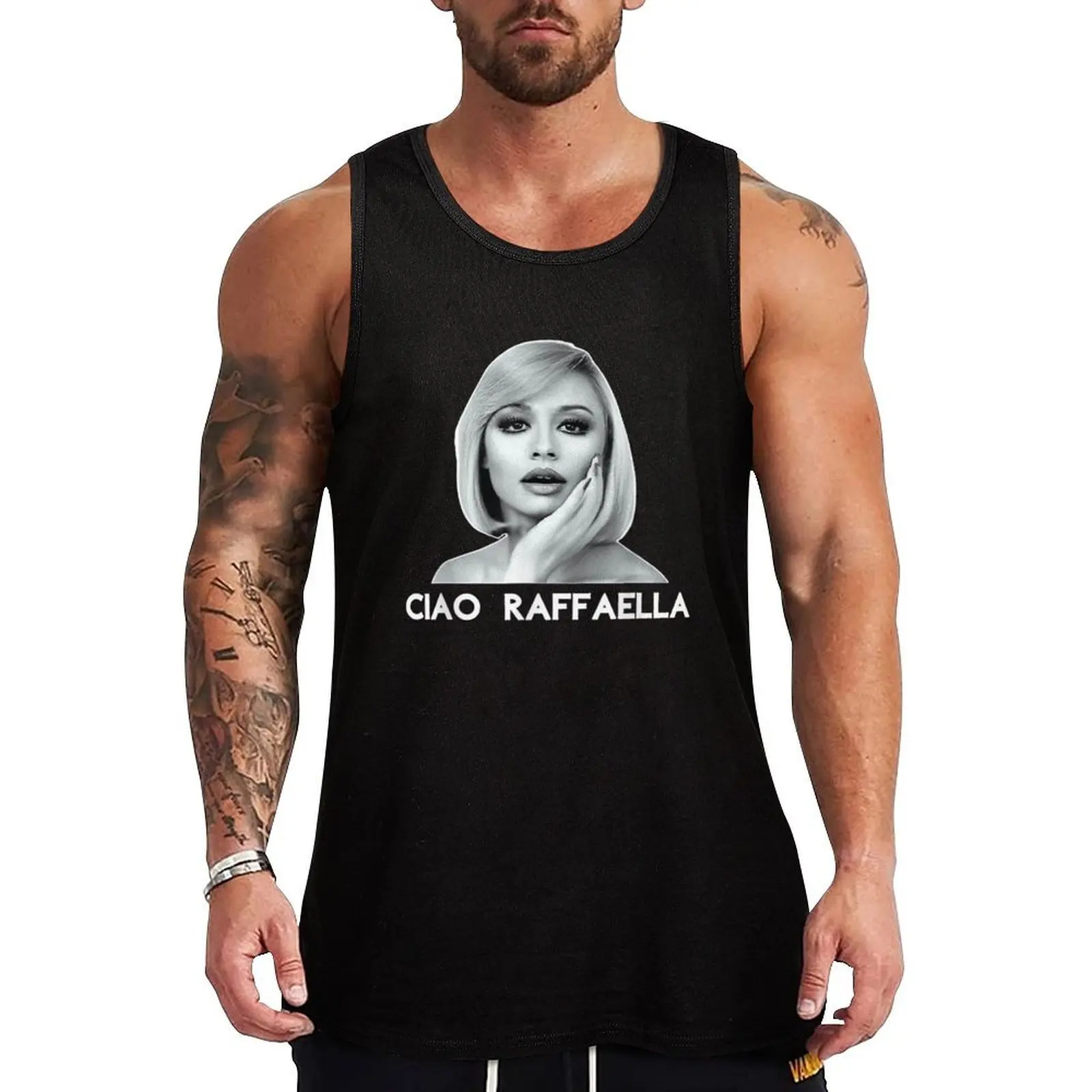 Raffaella Carrà - CIAO RAFFAELLA Camiseta sin Mangas Informal para Uso Diario