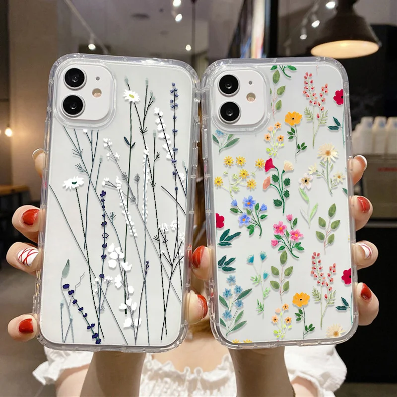 Flower Case For Xiaomi Redmi Note 12 11 10 9 Pro 13C 12C Case Xiaomi 13T 13 11T 12T Pro 12 Lite Poco F5 X5 Pro M6 F3 Clear Cover