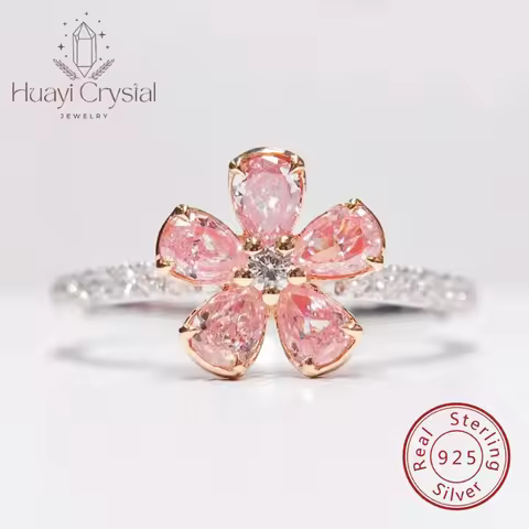 S925 Sterling Silver Gold-plated Flower Ring For Women Daily Stylishclassy Easiest For Match Ring Accessible Luxuryfashion