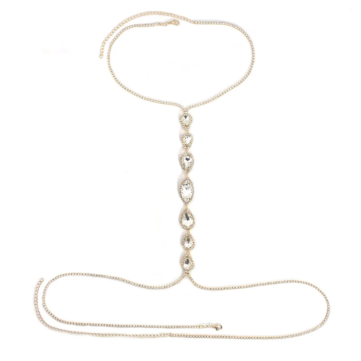 1 Piece of Women\'s Sexy Rhinestone ChestChainbody ChainLuxuriousWaistParty Fashion