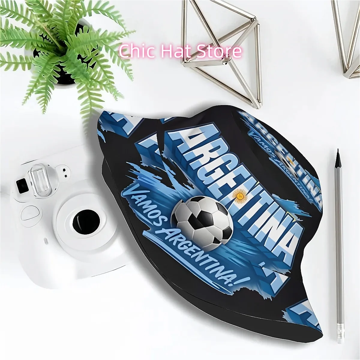 1pc Argentina Football Pattern (2) Unisex Printed Fisherman Hat, Stylish Hat with Fun Personality, Outdoor Vacation Golf Beach F