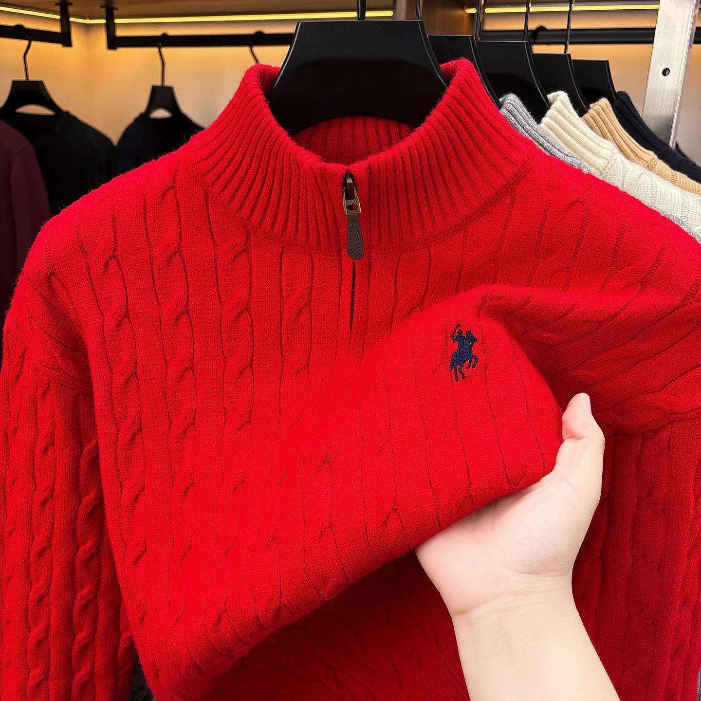 Wysokiej jakości męski sweter  – Men'S Fashion Zip Sweater recenzja i cena