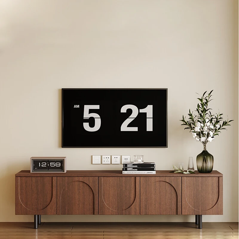 Italian Practical Tv Cabinet Unique Curved Premium Elegant Tv Cabinet Wooden Spacious Muebles Para Hogar Living Room Furniture