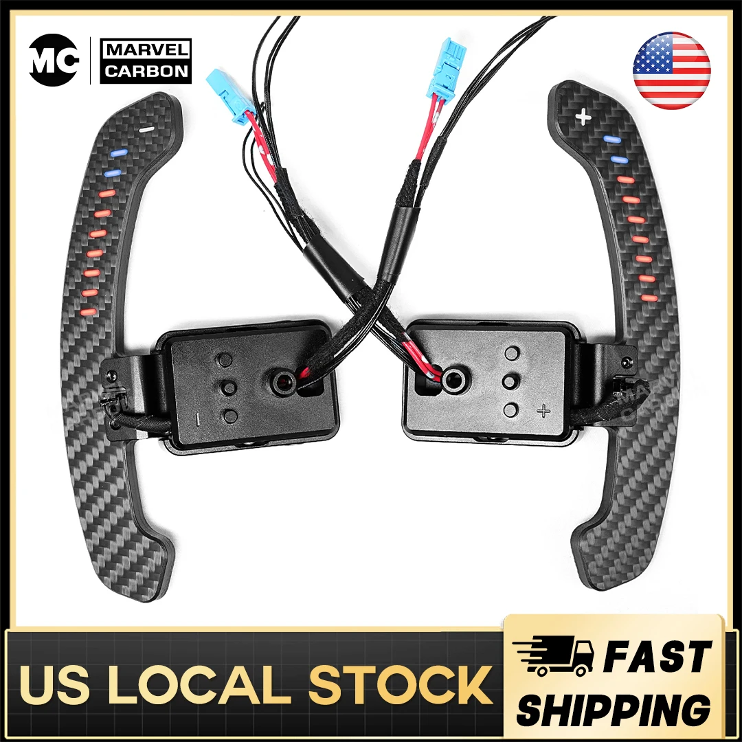 LED Magnetic Carbon Fiber Paddle Shifter For BMW F10 F06 F07 F11 F18 F12 G/Fseries G20 80 30  22 28 82 83