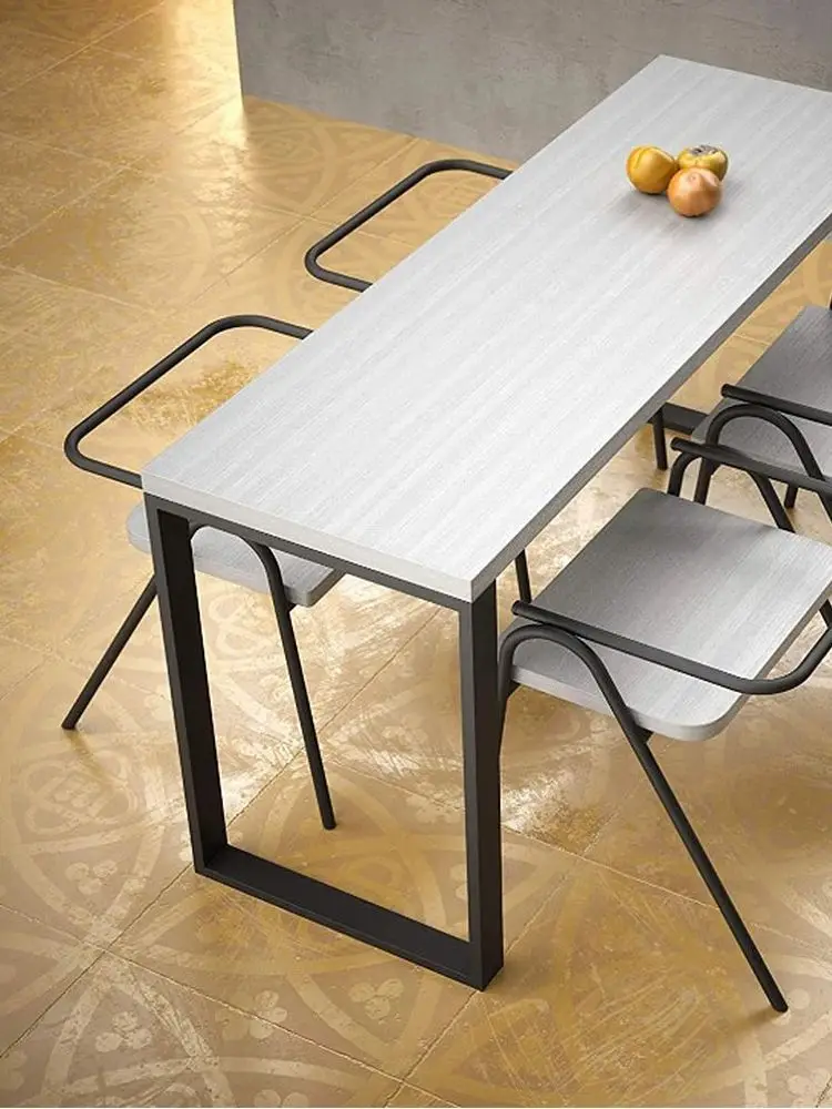 Pieds de Table en Profil Carré Revêtement par Poudre Piètement Meuble 60x72cm Blanc/Noir