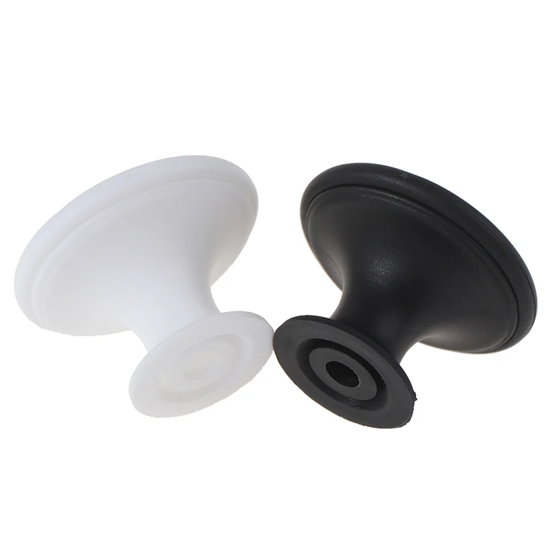 1Pc Single Handle Pull Knob Ound Door Knobs Cabinet Drawer Handles Screw Plastic Basic Round Urniture Hardware Accessories