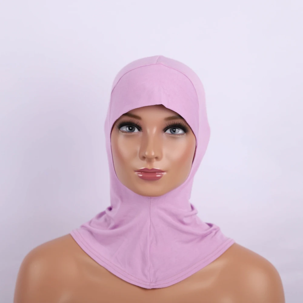 RIMAIRE Pure Color Modal Muslim Hijab Elastic and Comfortable Inner Hijabs for Women Sunscreen Turban Wrapped Around the Neck